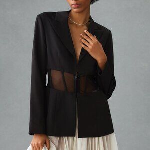 ANTHROPOLOGIE! Sheer Corset Blazer by DOLAN